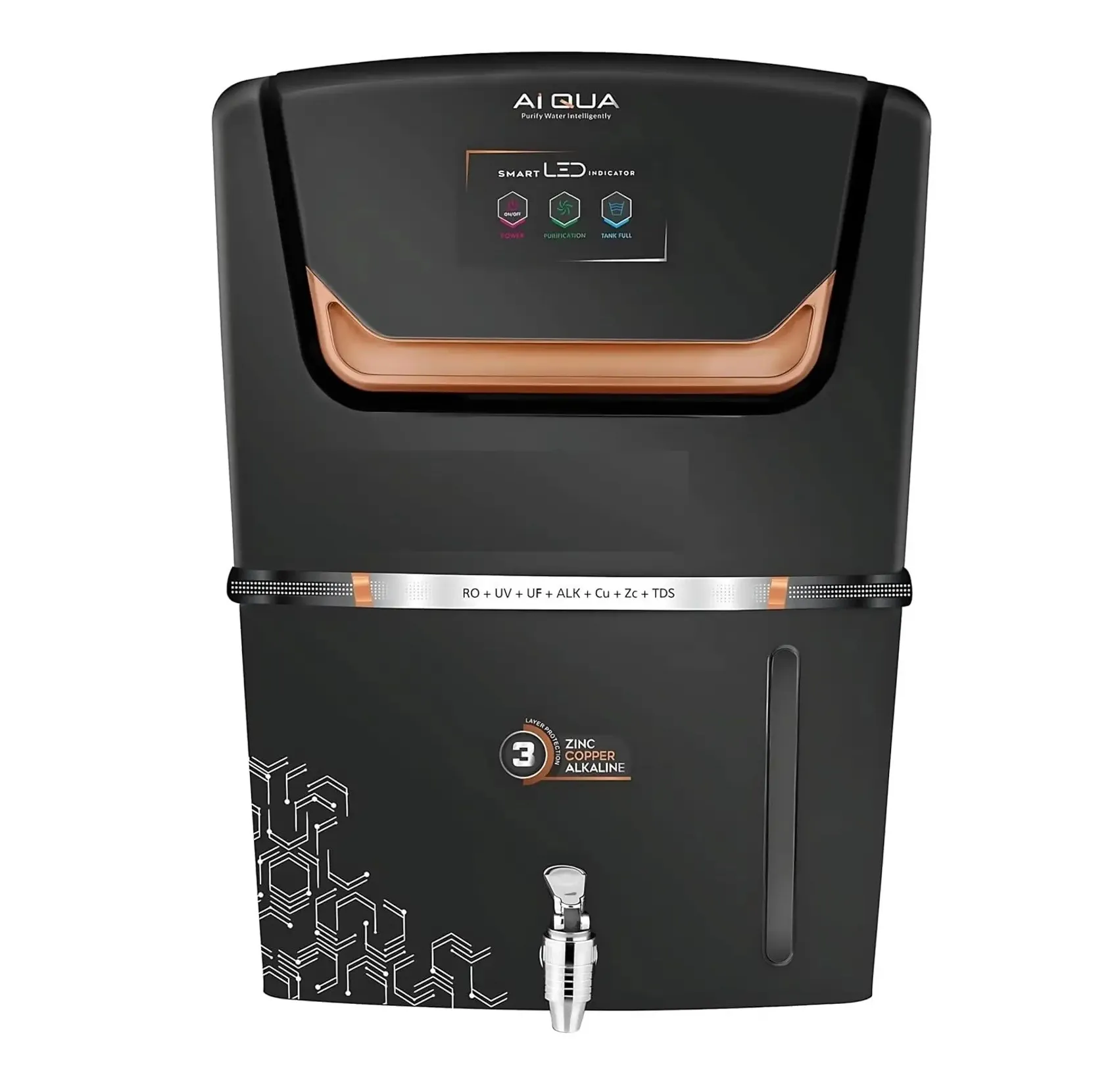 AI Organic 12 L RO + UV + UF + TDS + Alkaline with LED Water Purifier