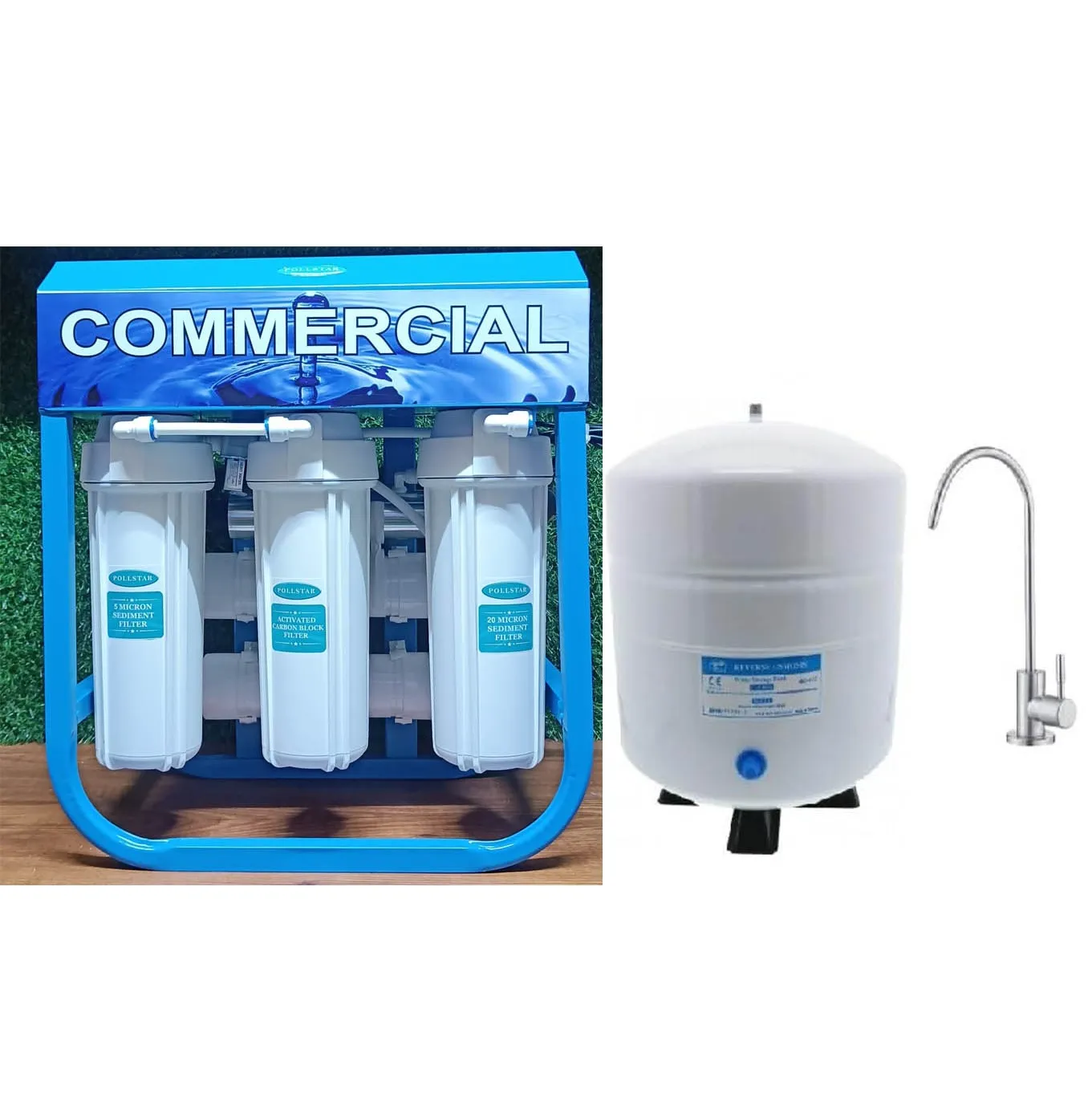 POLLSTAR RO  25 LPH  Plant Capacity With 8L Tank and Fauset