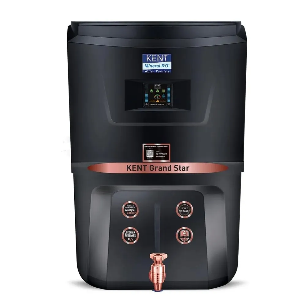 KENT GRAND PLUS BLACK 9 L RO + UV + UF Water Purifier (Black)
